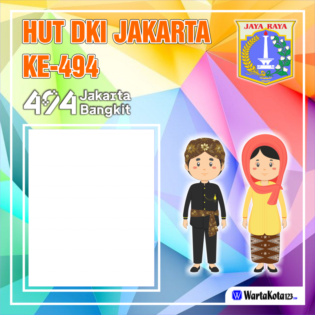 Twibbon HUT DKI Jakarta 494, Download disini GRATIS!! WartaKota123